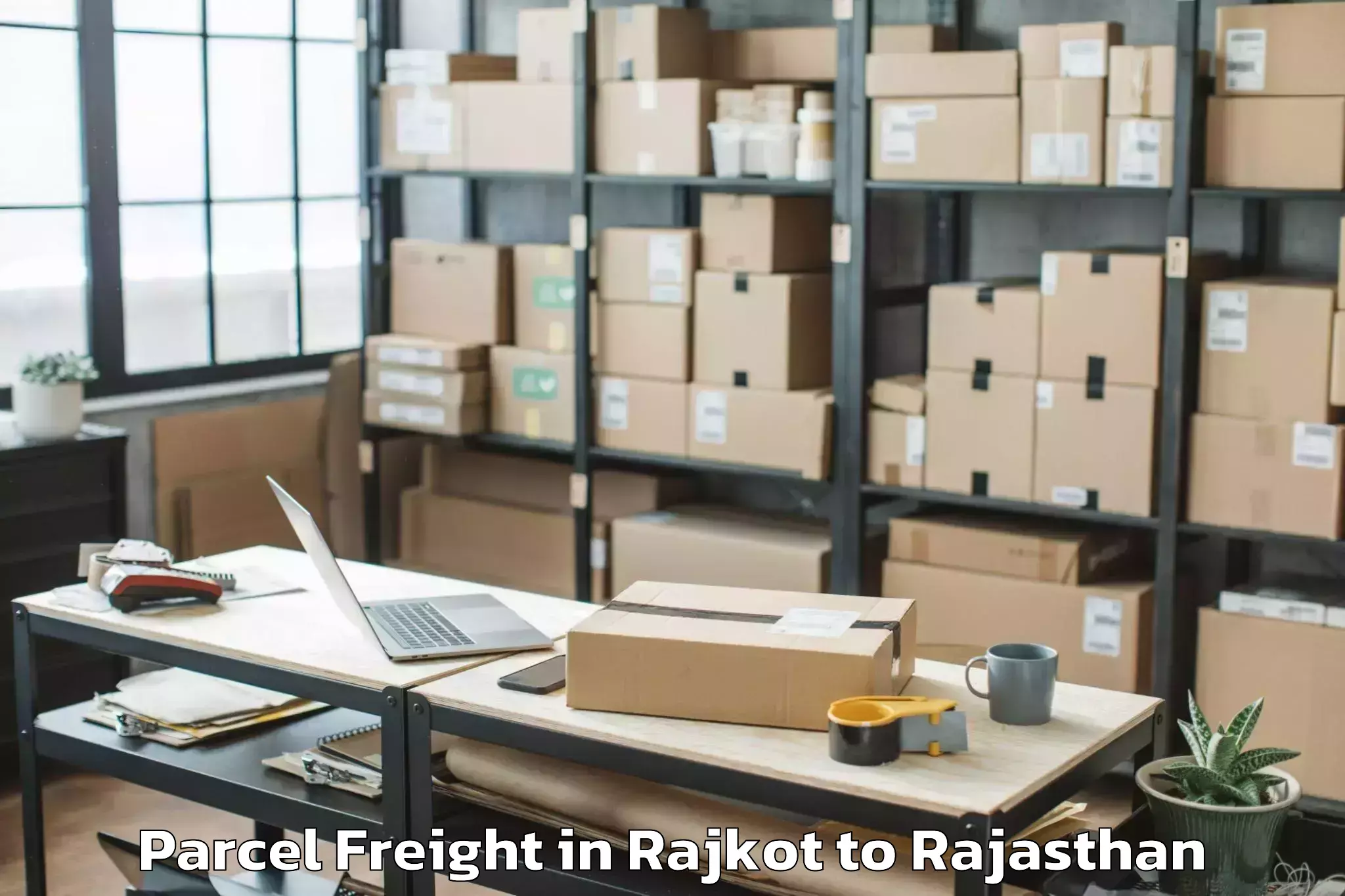 Trusted Rajkot to Ramganj Mandi Parcel Freight